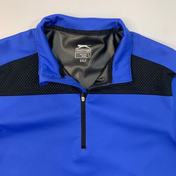 Slazenger Golf Sweatshirt Mens S Small Blue Quarter Zip Performance Pullover - Picture 4 of 13